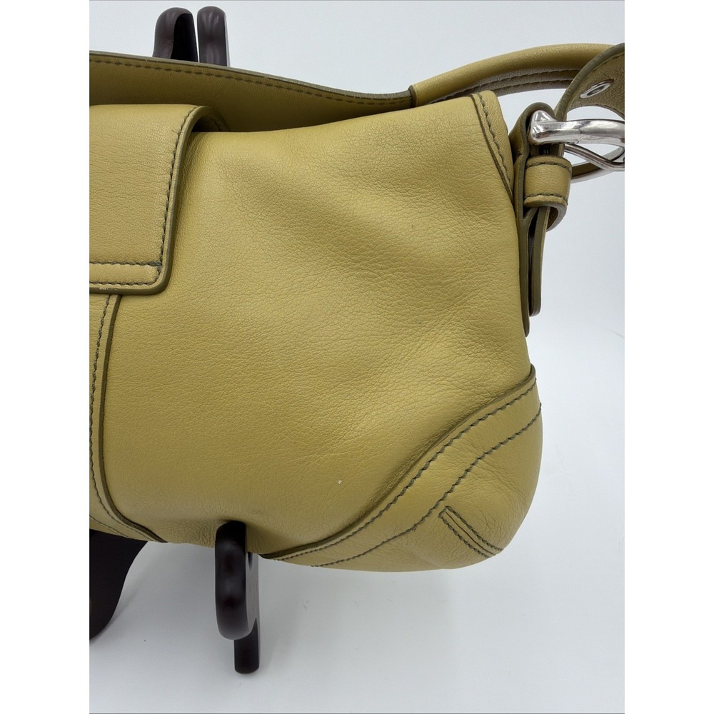 Rare Coach Vintage SMALL 9247 Lime Green Soho Y2K Leather Shoulder Bag - Picture 6 of 13